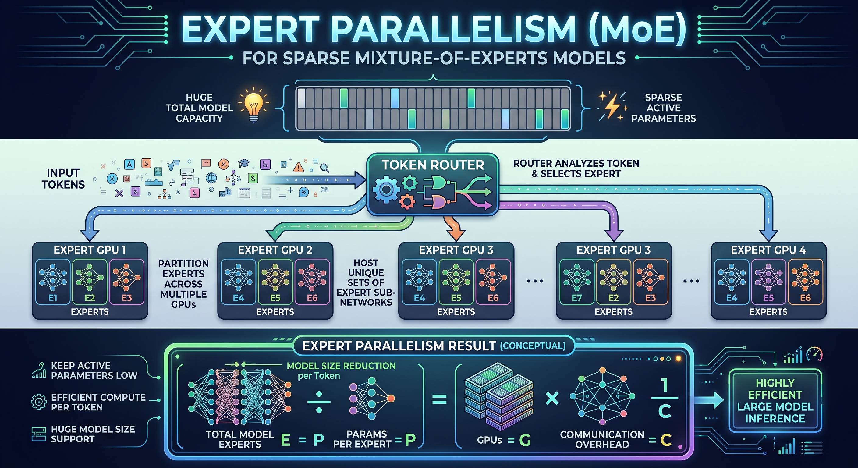 Distributed MoE serving - sparse expert activation